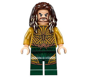 LEGO Aquaman with Dark Brown Long Hair and Dark Green Legs Minifigure