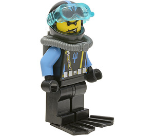 LEGO Aquaraider Diver with Angry Grin Minifigure