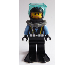 LEGO Aquaraider Diver avec Light Brown Beard Figurine