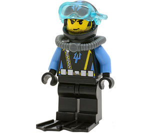 LEGO Aquaraider Diver mit Messy Haar und Stubble Minifigur
