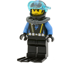 LEGO Aquaraider Diver with Messy Hair and Stubble Minifigure