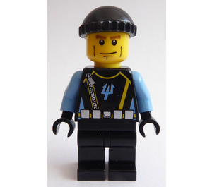LEGO Aquazone Diver met Zwart Gebreid Pet minifiguur