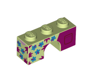 LEGO Bogen 1 x 3 mit Blumen, Spikes und Pockets (4490 / 39021)