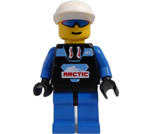 LEGO Arctic Male met Blauw Outfit en Wit Pet minifiguur