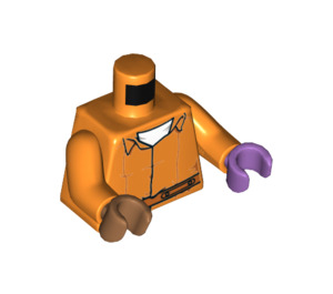 LEGO Arkham Two-Gezicht met Oranje Jumpsuit Minifig Torso (973 / 76382)
