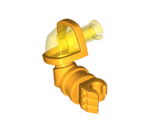 레고 Armored 팔 ~와 함께 투명한 노란색 어깨 그리고 핀 (오른쪽) (24104)