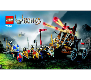 LEGO Army of Vikings avec Heavy Artillery Wagon 7020 Instructions
