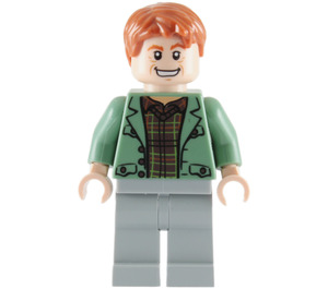 LEGO Arthur Weasley Sand Grønn Jakke Minifigur