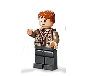 LEGO Arthur Weasley s Tmavě žlutohnědá Patchwork Svetr Minifigurka