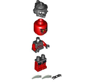 LEGO Ash Attacker (Vlak Zilver Horns) minifiguur