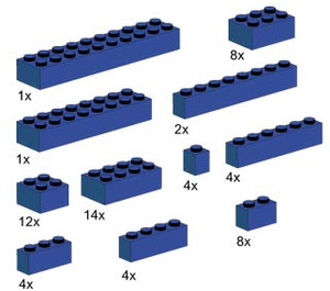 LEGO Assorted Bleu Bricks 10009