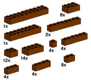 LEGO Assorted Brown Bricks Set 10147