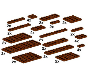 LEGO Assorted Brown Plates 10150