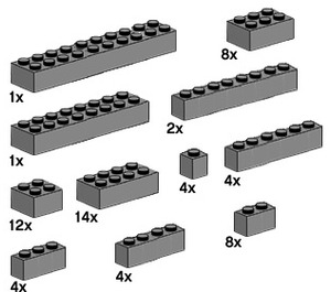 LEGO Assorted Dark Grey Bricks Set 10146