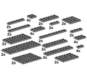 LEGO Assorted Dark Grey Plates Set 10149