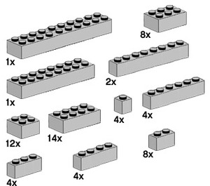 LEGO Assorted Light Grey Bricks 10145