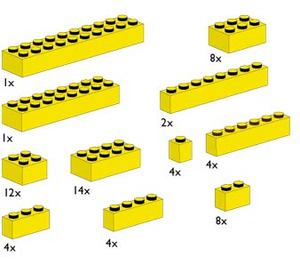 LEGO Assorted Jaune Bricks 10010