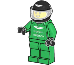 LEGO Aston Martin Race Řidič - ženský Minifigurka