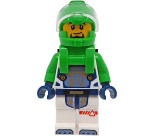 LEGO Astronaut - Leuchtendes Grün Weltraum Anzug Minifigur