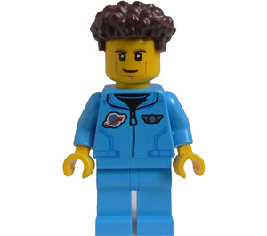 LEGO Astronaut in Blauw Uniform - Mannelijk Minifiguur