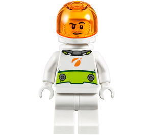 LEGO Astronaut v Bílá Vesmír Oblek s Limetková Zelená Pás Minifigurka