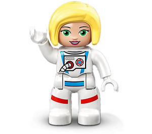 LEGO Astronauta con Amarillo Pelo Figura Duplo