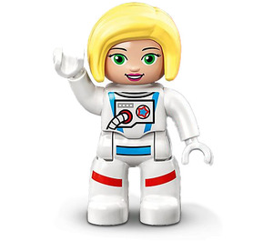 LEGO Astronaut met Geel Haar Duplo Figuur