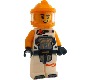 LEGO Astronauta z Żółty Kask - Kobieta Minifigurka