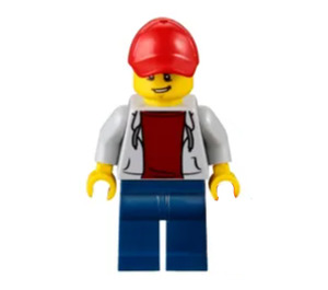 LEGO ATV Driver with Open Hoodie Minifigure