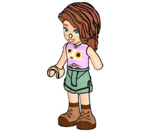 LEGO Autumn with Purple Sunflower Top and Boots Minifigure