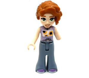LEGO Autumn with Sunflower Top and Sand Blue Trousers Minifigure