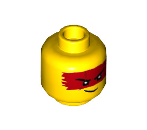 LEGO Avatar Kai Enkel Huvud (Infälld solid knopp) (3626 / 66318)