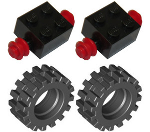LEGO Axle Brick with Small Wheels Set 40-2