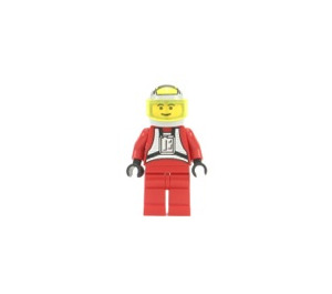 LEGO B-Vinge Pilot med Lys Grå Hjelm  Minifigur