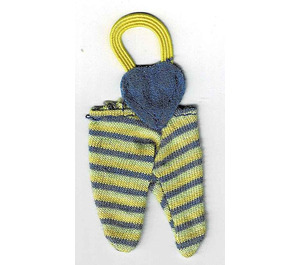 LEGO Baby Dungarees with blue stripes and heart