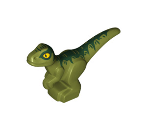 LEGO De bébé Raptor avec Green Décoration et Jaune Yeux (37829 / 65440)