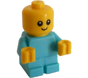 LEGO Dítě s Středně azurová Horní Minifigurka