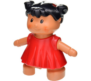 LEGO Baby with red dress Duplo Figure