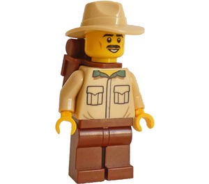 LEGO Backpacking Explorer with Tan Fedora, Male Minifigure