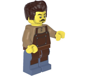 LEGO Barber - Reddish Brown Apron minifiguur