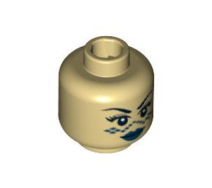 LEGO Barriss Offee with Cape Head (Recessed Solid Stud) (3626 / 88753)