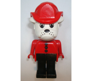 LEGO Barty Bulldog met Brandhelm en 3 Knoppen aan Shirt Fabuland-figuur