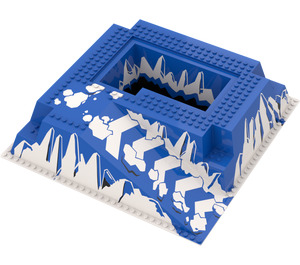 LEGO Grundplatte 32 x 32 - Odyssey Station mit Ice Muster, Ramp und Pit
