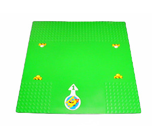 LEGO Baseplate 32 x 32 with Road with 9-Stud T Intersection with Landing Lights and Airplane And Arrow Sticker