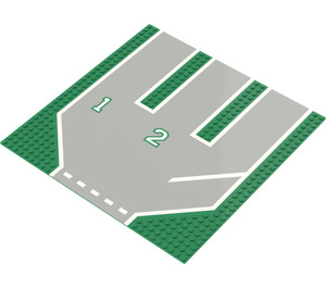 LEGO Grundplatte 32 x 32 mit Road mit Verdreifachen Driveways