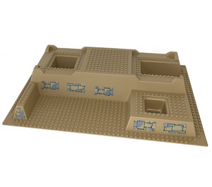 LEGO Base 32 x 48 Rialzato con Level Anteriore con Stone Walls Adesivo (51542)