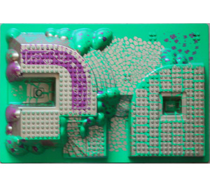 LEGO Grundplatte 32 x 48 x 6 Raised mit Steps und Gold und Magenta Palace