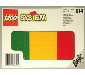 LEGO Baseplates, Green, Red and Yellow 814-1