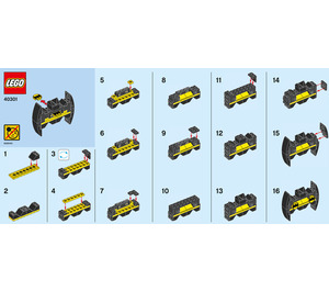 LEGO Fledermaus Shooter 40301 Instructions