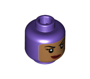 LEGO Batgirl Head (Recessed Solid Stud) (3626 / 36129)